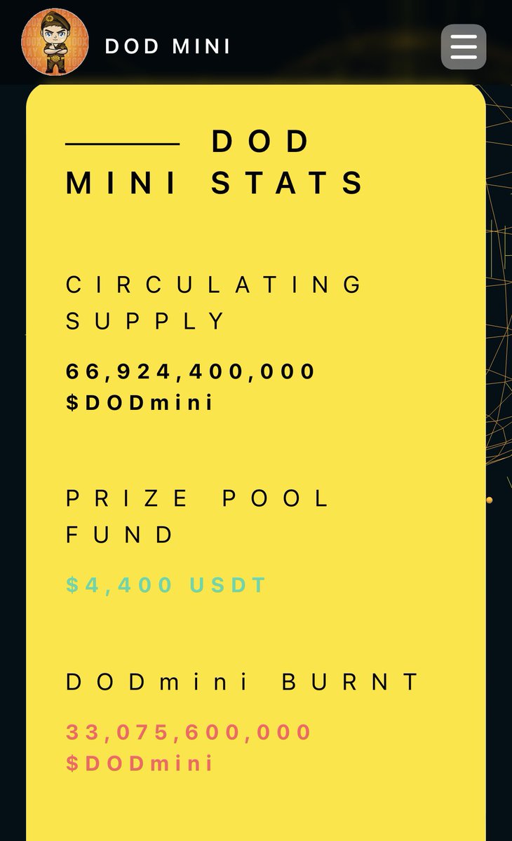 #ATH approaching!

#Prize pool growing! 

And supply is #burning! Let’s go! 

#bnb #crypto #BullMarket #DOD #DODmini #FOMO #100xgem #BTC