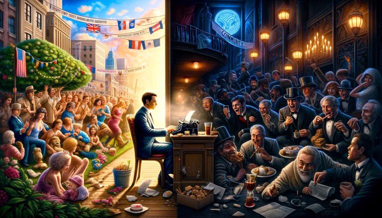 MichaelValiant's tweet photo. Mr. Goodly, the epitome of rural righteousness, secretly authored novels of gross #depravity under a pseudonym. His tales of vice were wildly popular, scandalizing the nation, yet nobody suspected the humble Mr. Goodly of his ironic double life.

 #vss365 https://t.co/6BA8H5GsJC