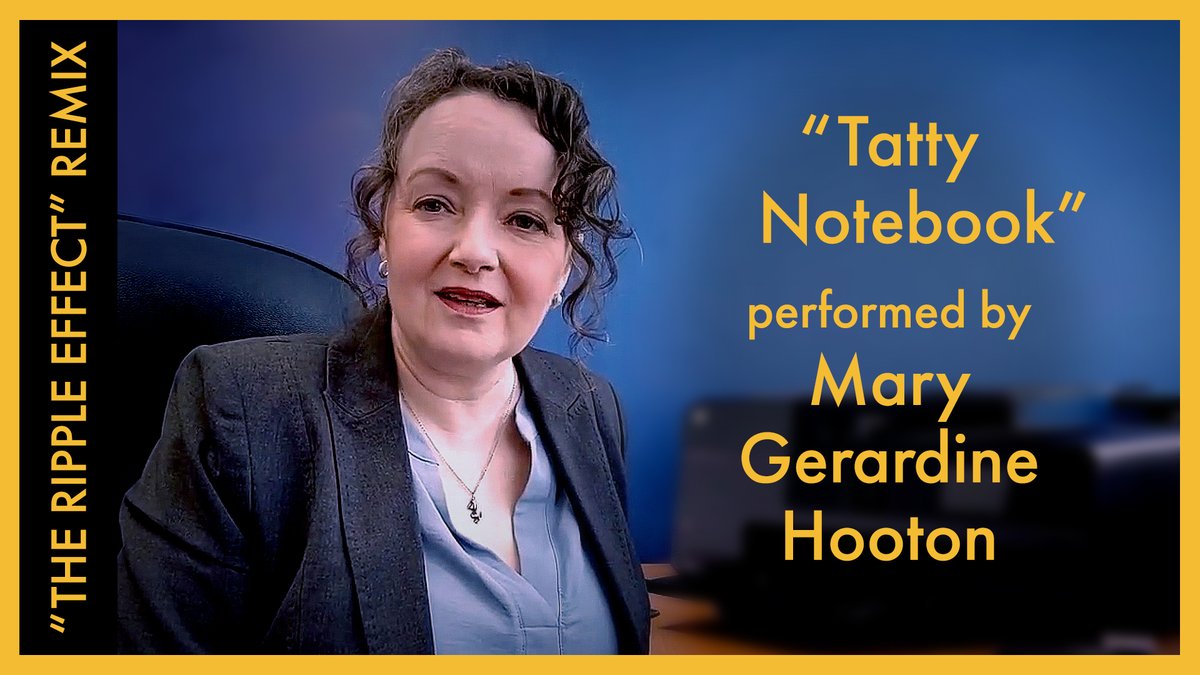 2023 Recap #22

🗓️ June
✍️ "Tatty Notebook"
🎭 Check out this fantastic performance from the brilliant <a href="/ArtlLightMan/">Mary G Hooton</a> who delivers an engaging rendition of the #monologue originally written as a male teacher.

▶️YouTube:
youtube.com/watch?v=3PusKI…

#TheRippleEffectMonologuesRemixes🧩