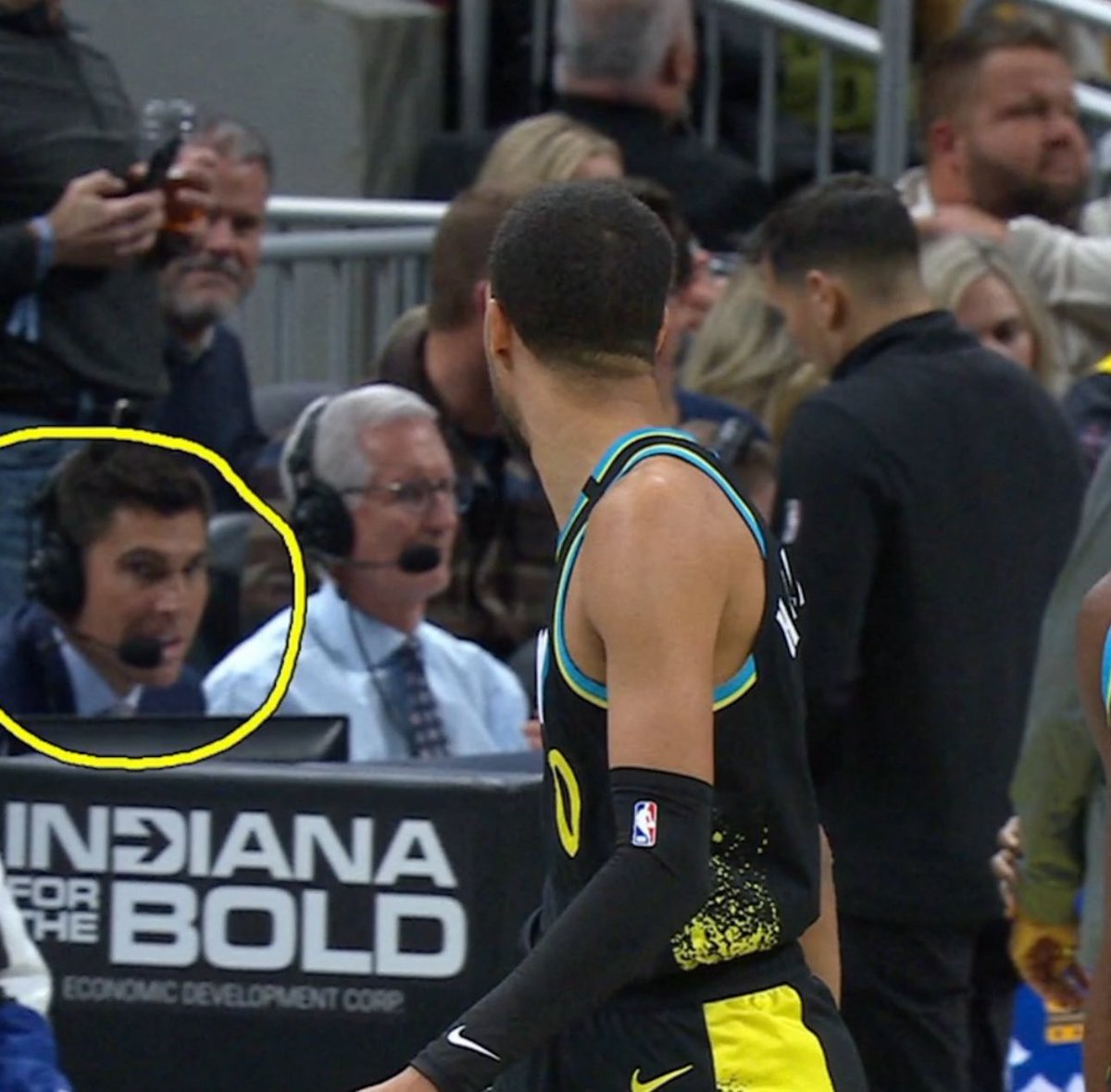 Tyrese Haliburton stared down Wally Szczerbiak in the fourth quarter tonight 💀