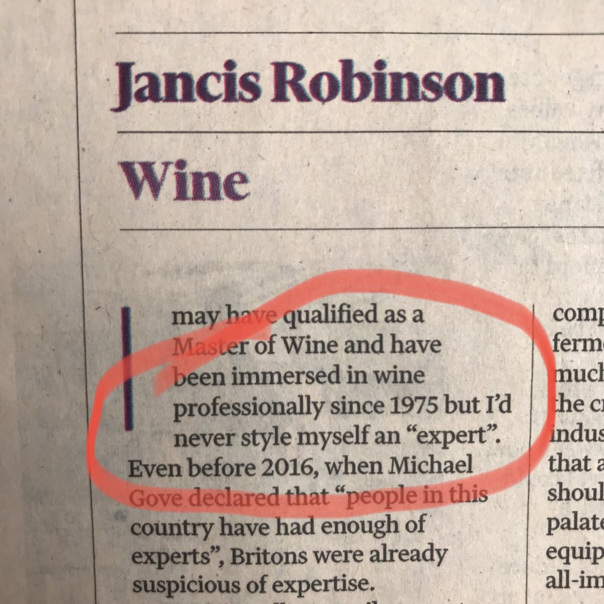 Brilliant ⁦<a href="/JancisRobinson/">Jancis Robinson</a>⁩