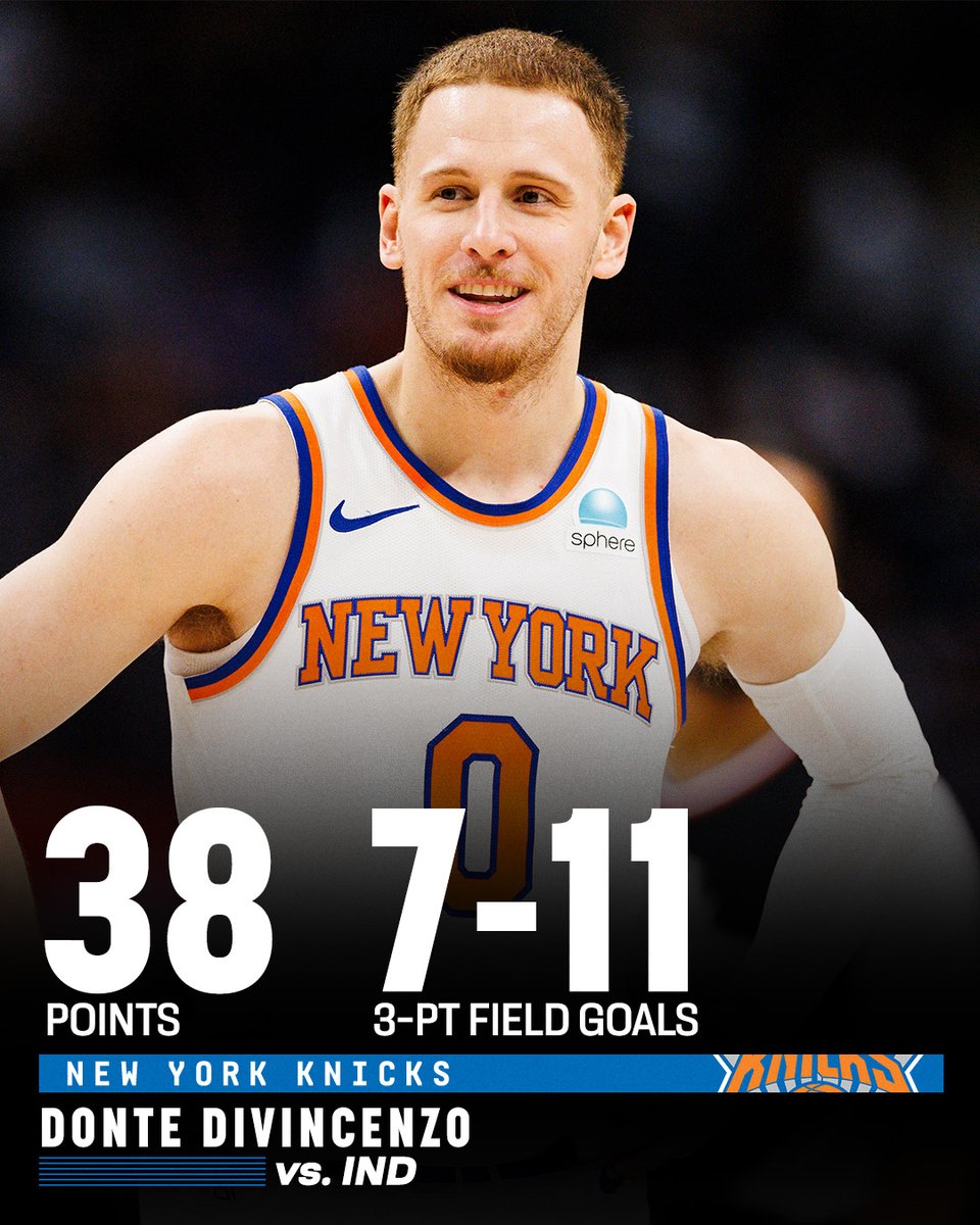 Despite the loss, Donte DiVincenzo dropped a career-high 38 points vs. the Pacers 🎯