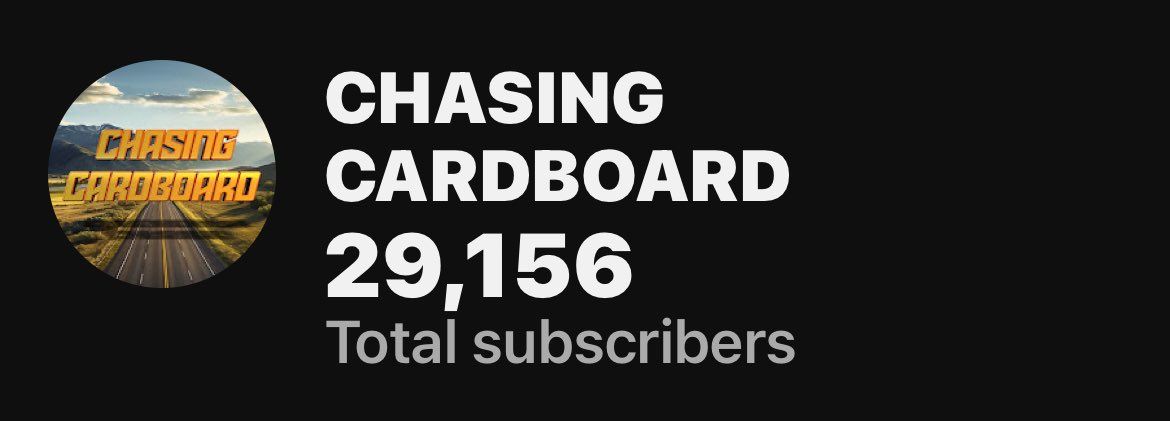 ChasingCardsTV's tweet image. One of the goals we set out for this year was to reach 30k subscribers. So close!!! Help us grow the show! #keepchasing #growtheshow