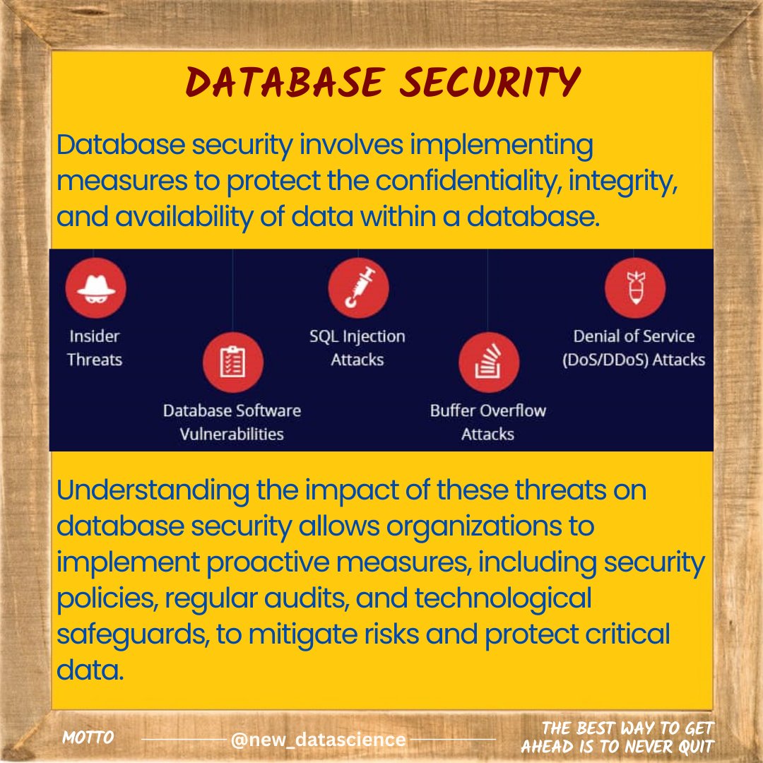 newdatadiary's tweet image. Follow @new_datascience for everyday learning! #SQL #Dataanalytics #Datascience #database #python #math #machinelearning