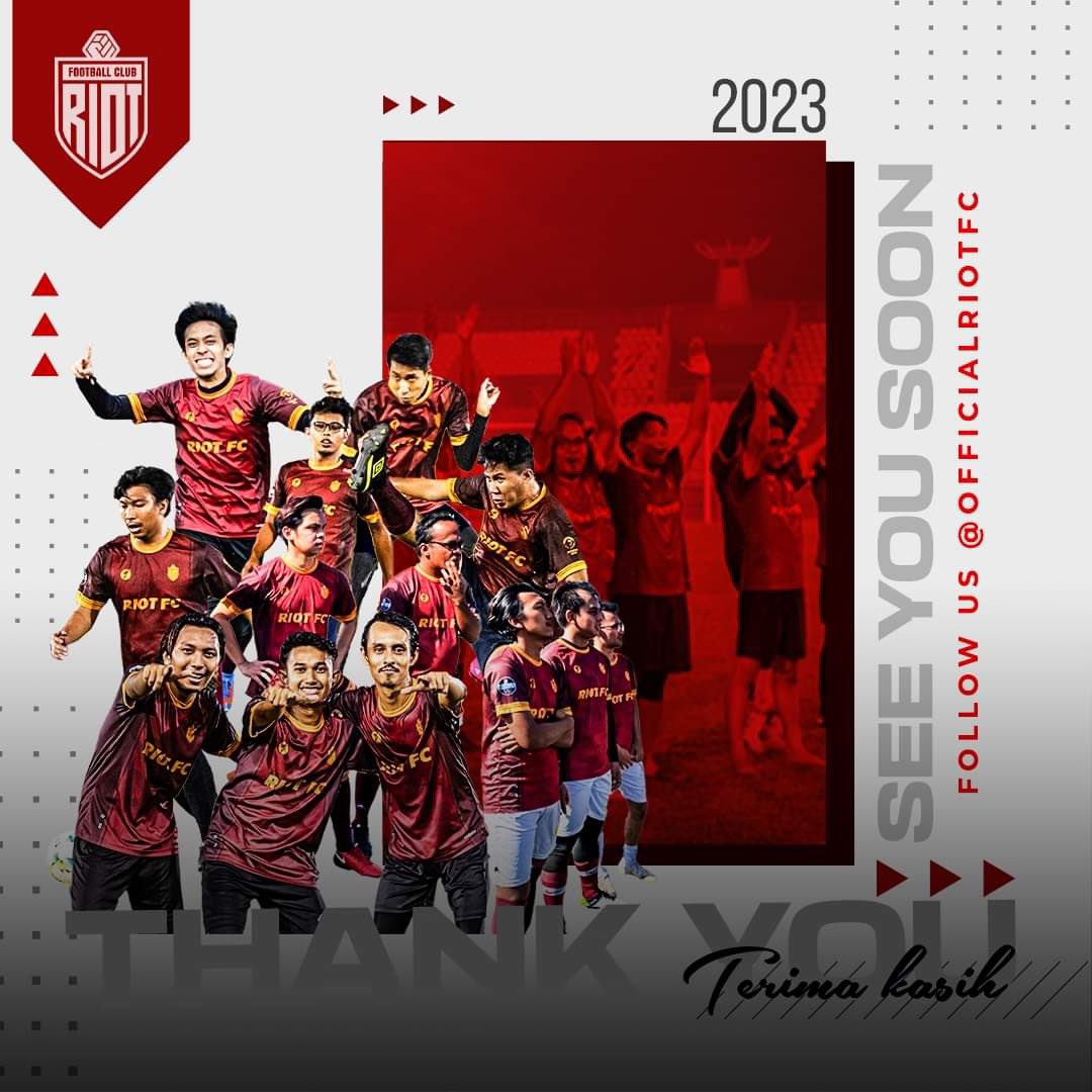 OfficialRiotFC's tweet photo. 2023, what a year. From never losing a game, welcoming more new junior players, more structural organization &amp; welfare of the players, better sponsorship opportunity to new home and away kits, we achieved so much this year. Thank you everyone for making this happen! https://t.co/JJf1zbCbEq