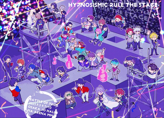 #今年も残りわずかなのでお気に入りの4枚を貼る この辺お気に入りかな 今年はヒプの絵ばっっかりだった!来年もよろ