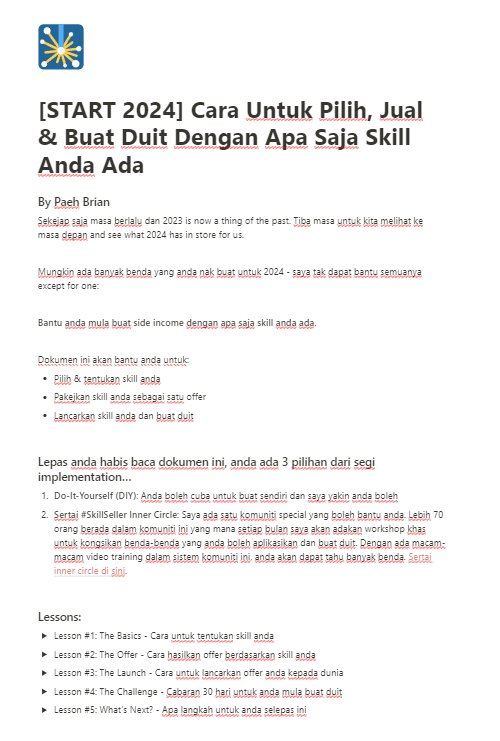 thepaehbrian's tweet photo. Tahun 2024 is ialah tahun buat side income dengan skill kita.

Saya baru siapkan a full hands-on guide untuk bantu korang.

Saya boleh jual RM97 - tapi saya nak bagi free sempena new year.

Cuma perlu Like, RT &amp; komen 'new year' untuk aksesnya.

(WAJIB follow untuk saya auto dm.) https://t.co/pkLZ8aqAlT