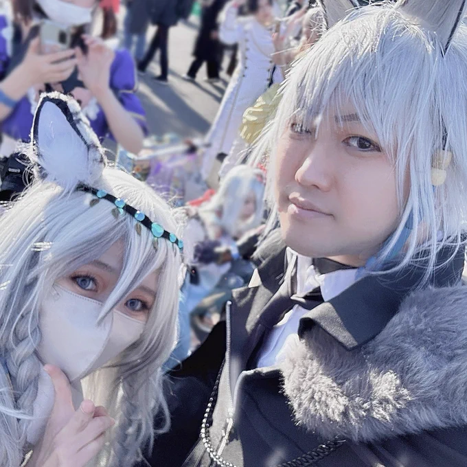 シルバーアッシュとプラマニクスちゃんでお写真撮れた〜!ぐるじありがとう!いつかクリフハートちゃんも呼んで撮影したい 