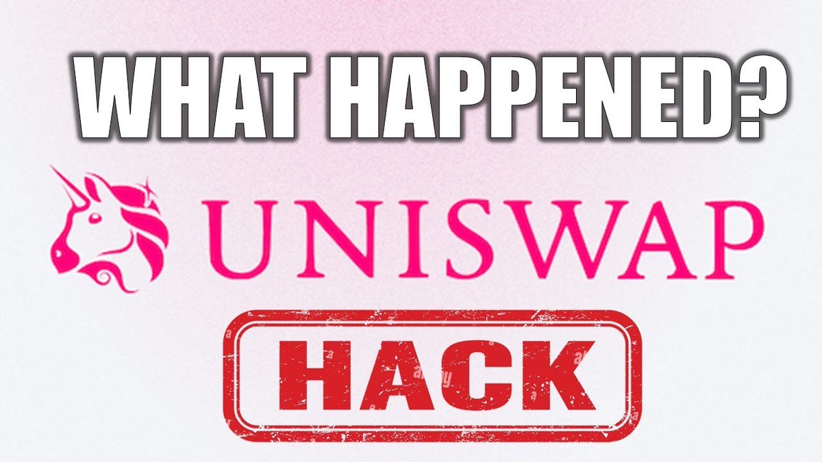 Feeling a bit uneasy, #UniswapHack but I won't #UniswapExploit let one incident #UniswapVulnerability define my outlook on crypto.