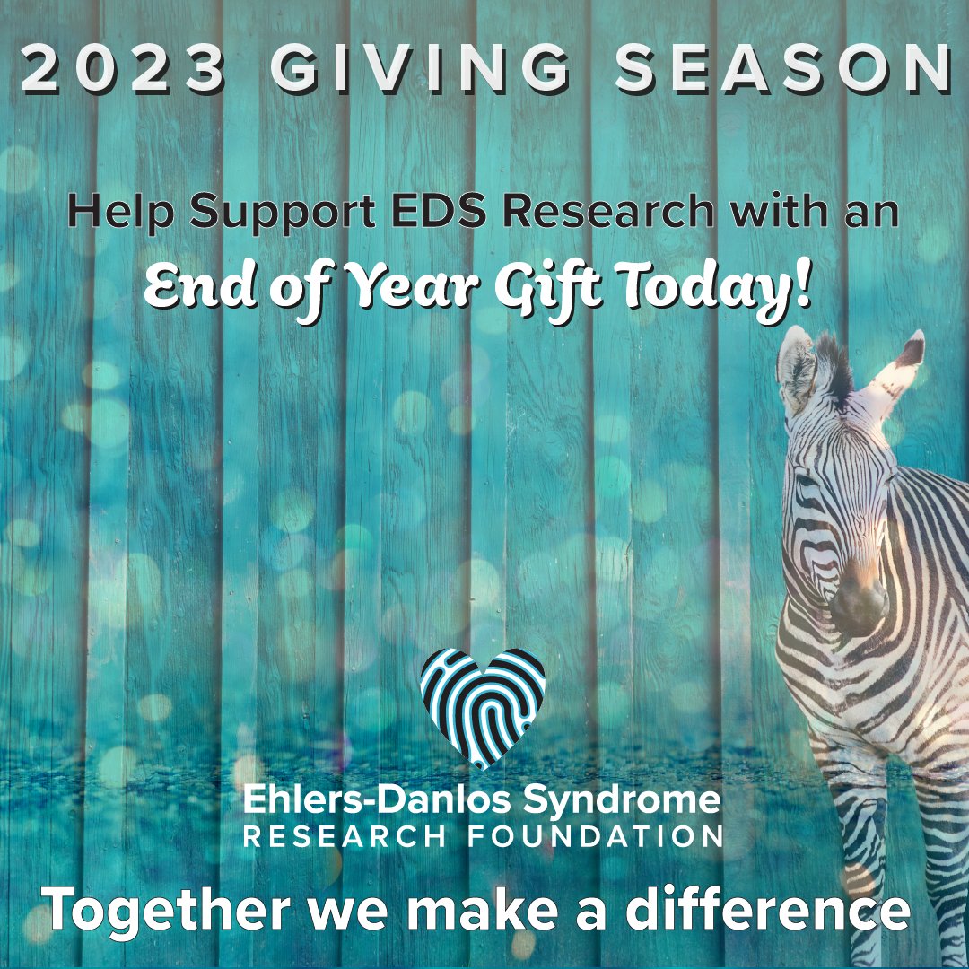 ehlersresearch's tweet photo. As 2023 draws to a close, dazzle us with an end-of-year donation! EDS research is underfunded. Your support will help make a difference. Finish the year strong and fund critically needed EDS research! Your donation today will push us towards our end-of-year goal! https://t.co/5REefkO5ZG