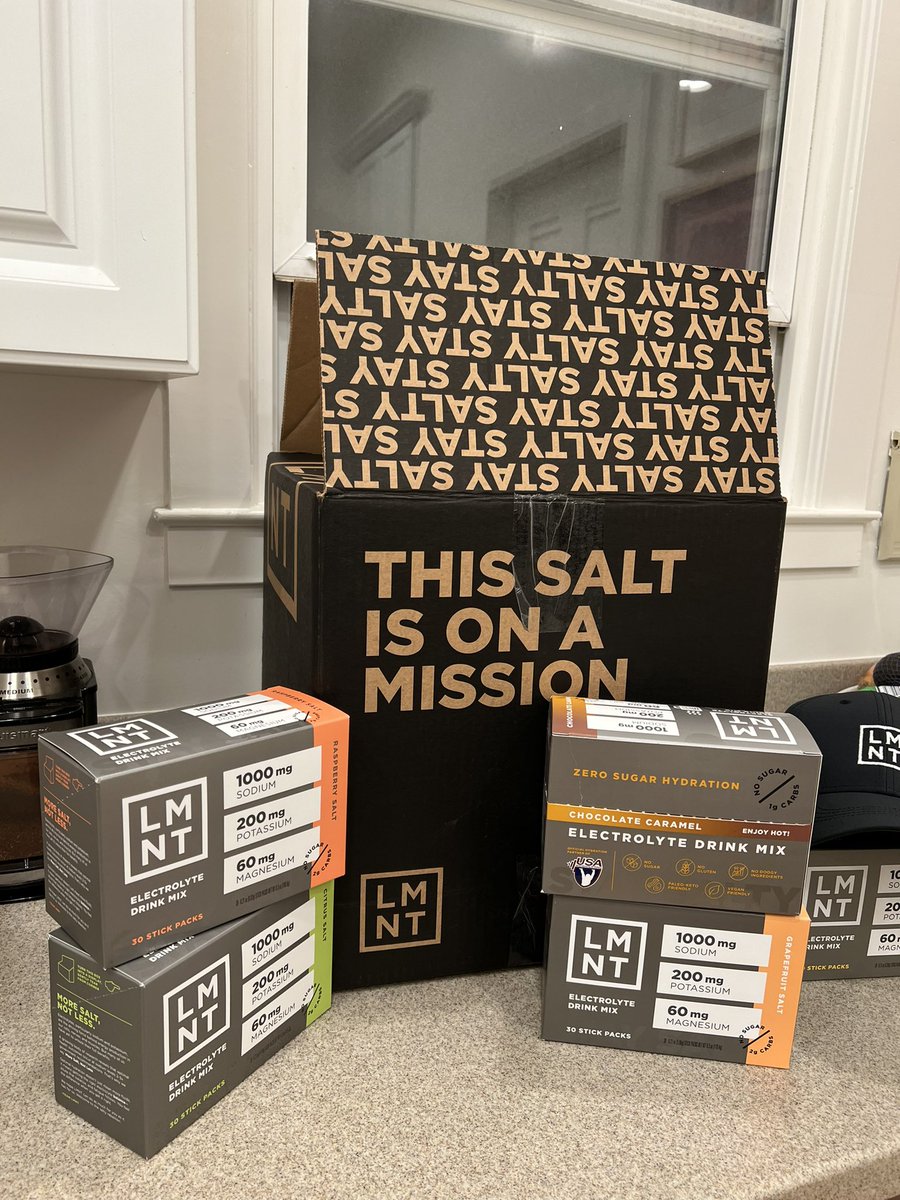 aaroncbailey's tweet photo. Shout out to @drinkLMNT for the box of goodies they sent to my wife, @KTJaneMartin!

Katie had gestational diabetes for her first pregnancy and it turns out that drinking electrolytes after a meal lowers your blood sugar significantly.

She’s been drinking them ever since and esp during her second pregnancy (37 weeks now).

They reached out to learn more about her story and sent this box as a gift!