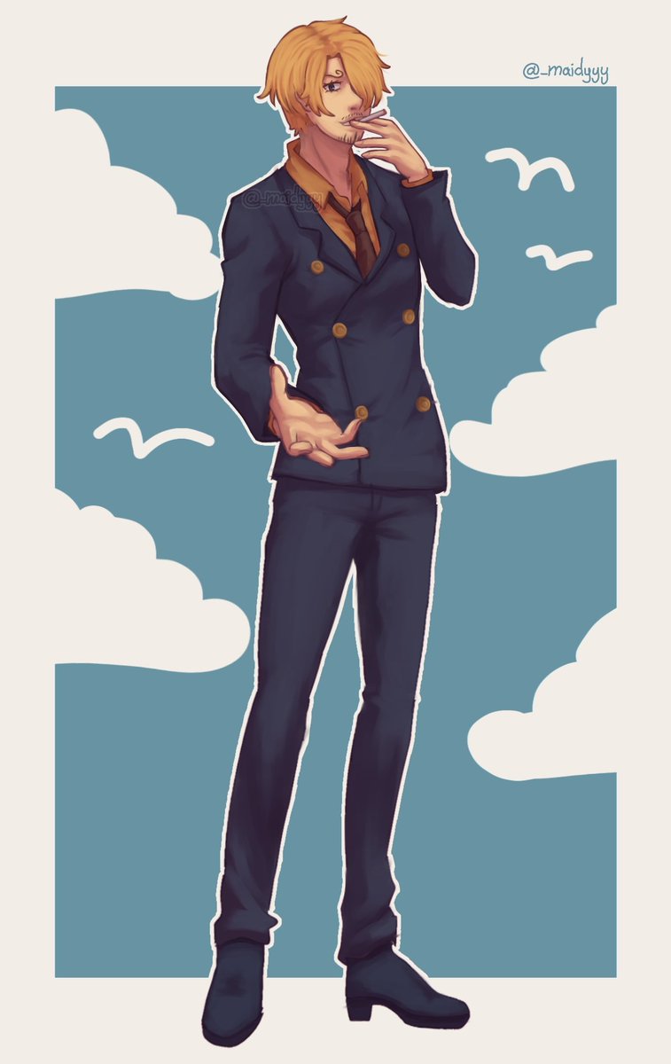 _maidyyy's tweet photo. AAAA I CAN FINALLY UPLOAD THISSS
Here a Sanji I did for a collab~ he looks so handsome☝️

#ONEPIECE #sanji https://t.co/LdeQtiqlWQ