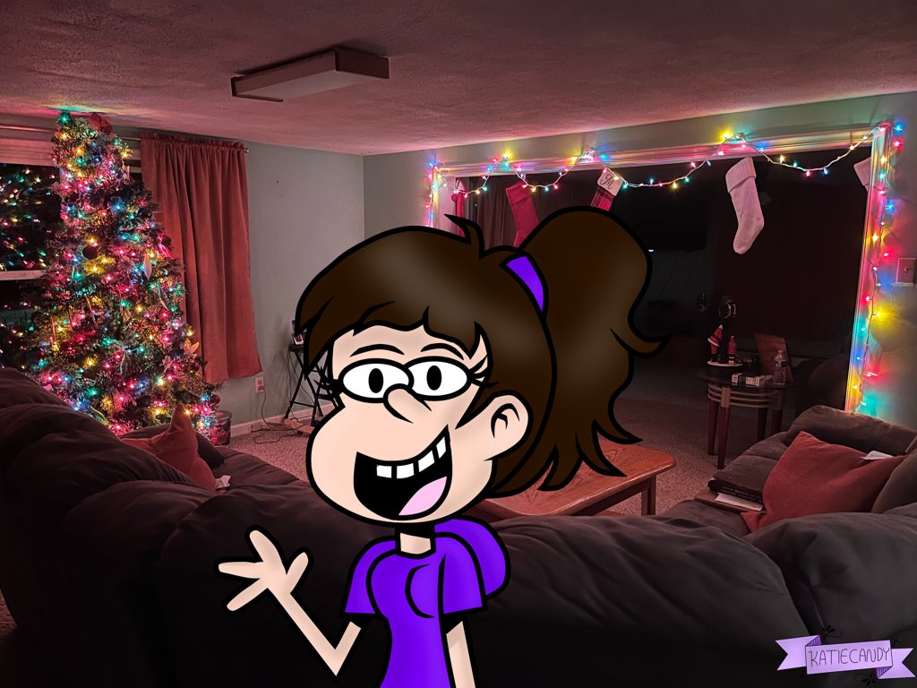 KatieCandy9's tweet photo. My oc Lynn with the Christmas lights and hope you like it. #TheCasagrandes #TheLoudHouse https://t.co/pmqqczLIwX
