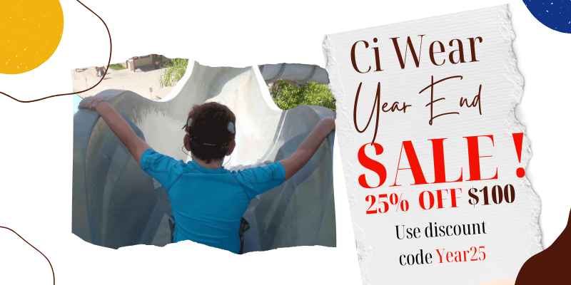 CI_Wear's tweet photo. The only patented shirt designed to secure and help protect your cochlear implant processors. Save 25% OFF $100! Last Day use code YEAR25 at https://t.co/szQyzUoRGr #cochlearimplants #cochlear #cochlearkids #ci #Swimming https://t.co/pwDKZIeLEe