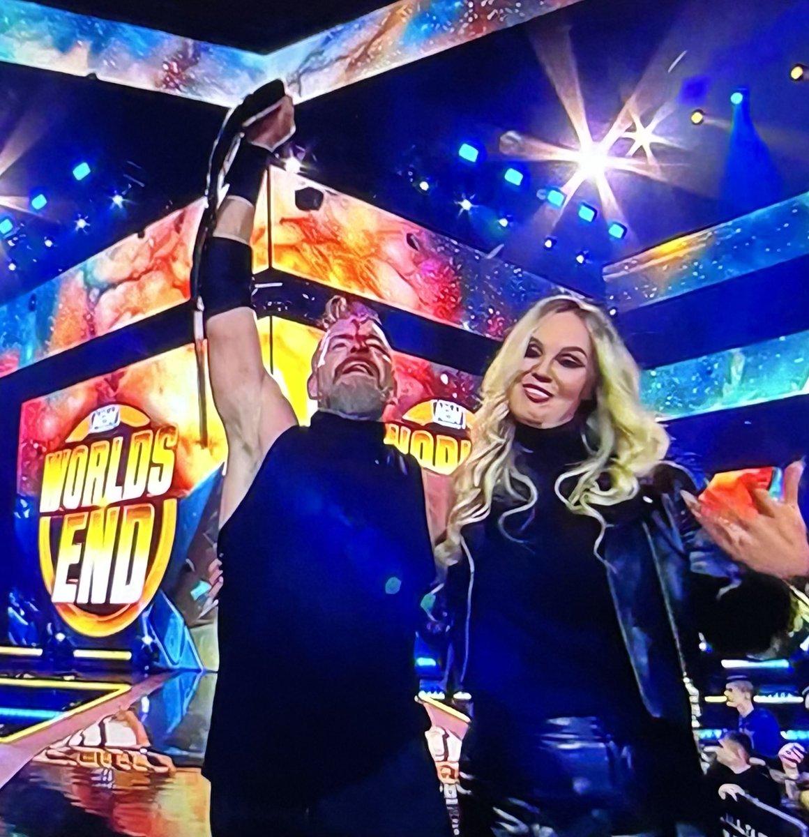 Fjwilson76's tweet photo. WTG, Christian! #AndOnceAgain
#AEWWorldsEnd https://t.co/p0kNX4E9gs