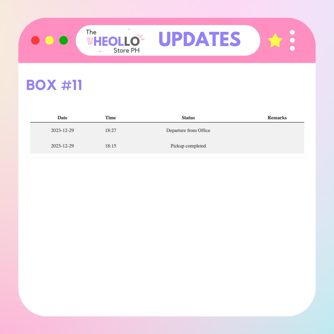 TheHeolloPH's tweet photo. #TheHeolloPHUpdates 

👇Follow this thread for BOX #11 updates 👇

BOX #11 was picked up from the KR address last December 29, 2023✨💜 

Items included:
- BTS Jungkook Golden 2nd Preorder SET (1) 
- BTS Suga D-Day Guitar Pick Set The Final (9) 
- BTS Suga D-Day Guitar Pick Set Bangkok (2) 
- BTS Suga D-Day Guitar Pick Set Singapore (2) 
- BTS Suga D-Day Guitar Pick Set Seoul (2)
- BTS Jungkook Dazed & Confused 2023 Fall Edition Magazine (12) 
- BTS Signature Blue Tumbler (1)
- BTS V Arena Homme+ Sept 2023 Cover (A, B, C) (3)
- BTS In the Soop Woven Jacket (Multi) M (1)
- BTS DNA Keyring (3)
- BTS V DICON Magazines (2)
- BTS Memories of 2019 (1)
- BTS Permission to Dance Digital Code (2) 
- BTS Jimin FACE Vinyl (2)
- BTS Beyond the Stage Documentary (2
- BTS V Layover Beige Cap (4)
- BTS V Layover Oversized T-Shirt (Orange Tan) M (1)
- BTS V Layover Oversized T-Shirt (Orange Tan) L (1)
- BTS V Layover Coaster (3)
- BTS V Layover Reversible Pouch (1)
- BTS V Layover Magnet Set (L) (1)
- BTS V Layover Magnet Set (S) (1)
- BTS V Layover Keyring Set (TAN) (1)
- NEWJEANS 2024 Seasons Greetings (2)
- SEVENTEEN Artist Made Merch (2nd  PO) JUN OCL Keyring Set (3)
- SEVENTEEN Artist Made Merch (2nd  PO) S.COUPS Domino Glass Set (1)
- SEVENTEEN Artist Made Merch (2nd PO) JEONGHAN Toram on the Moon (1) - SEVENTEEN Follow Tour Japan Bongbongee Fluffy Bag (1)
- SEVENTEEN Follow Tour Japan Photo Cards (5)
- SEVENTEEN Artist Made Merch (2nd PO) JEONGHAN Pluffy Toram & Blanket Set (4)