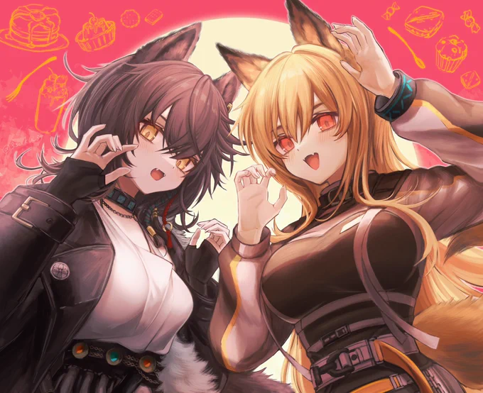 #今年も残りわずかなのでお気に入りの4枚を貼るアークナイツ絵から4枚! 