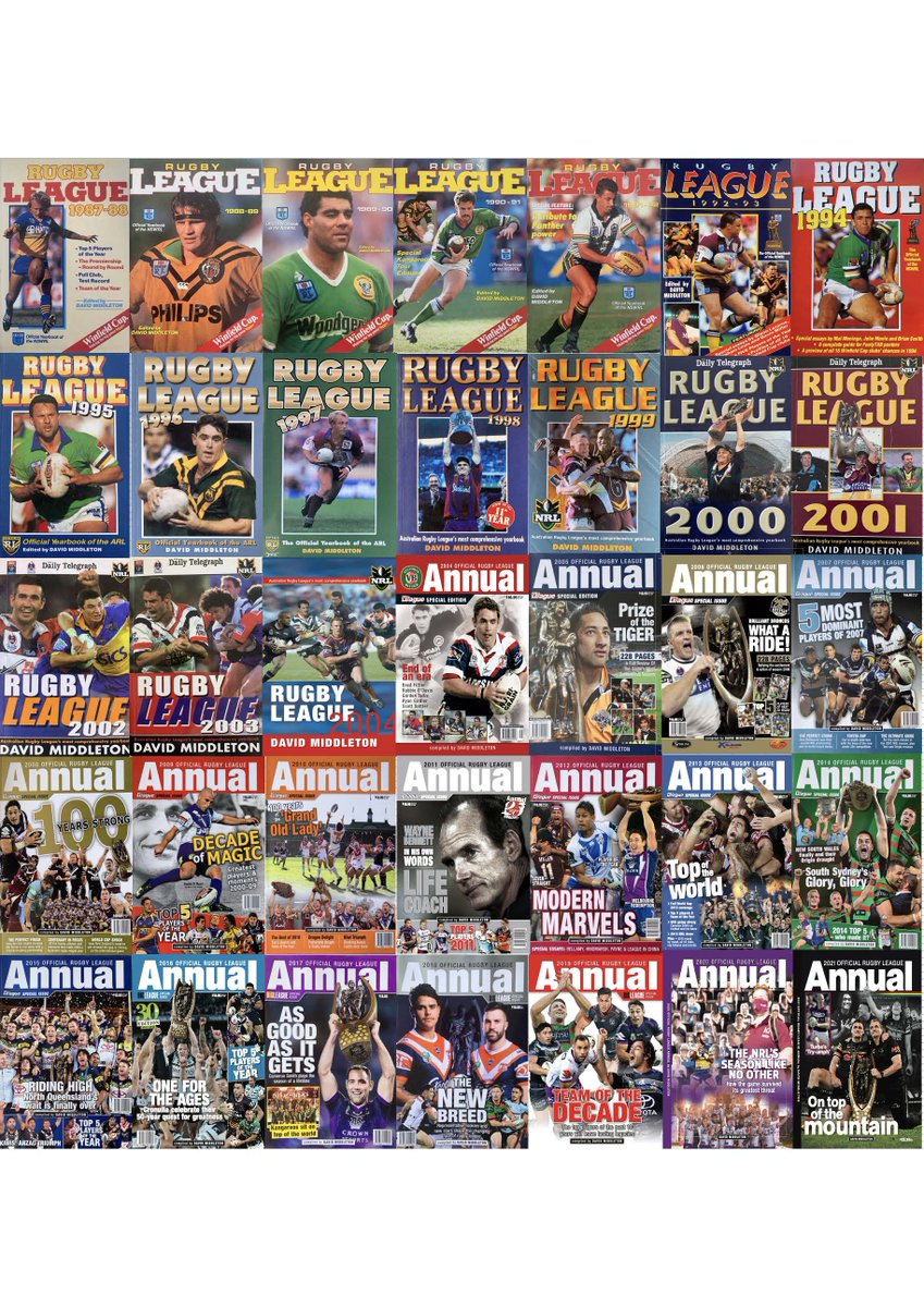 Past Official Rugby League Annuals now available. Check out: rugbyleagueannual.com.au Some years have sold out but visit the site to see which ones are still available. Thanks to everyone who has bought the 2023 annual.