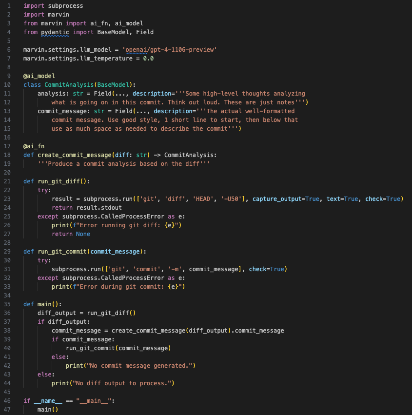GrantSlatton's tweet photo. @devonzuegel @michael_nielsen Ask and you shall receive

I have a billion of these little scripts that all use @AskMarvinAI, super easy to hack stuff together https://t.co/UH9teYaio2