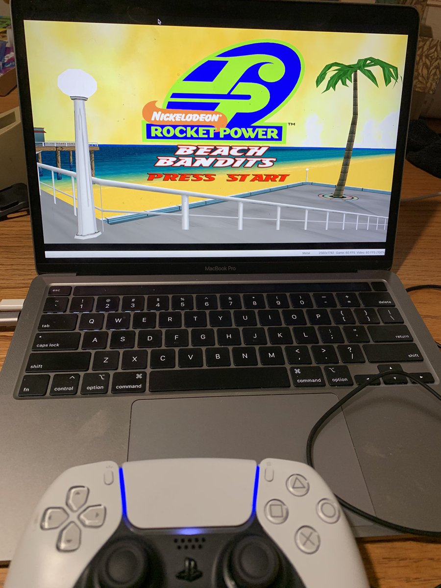 i really figured out how to play PS2 games on my macbook and i can even use my PS5 controller 😭😭🙌🏾