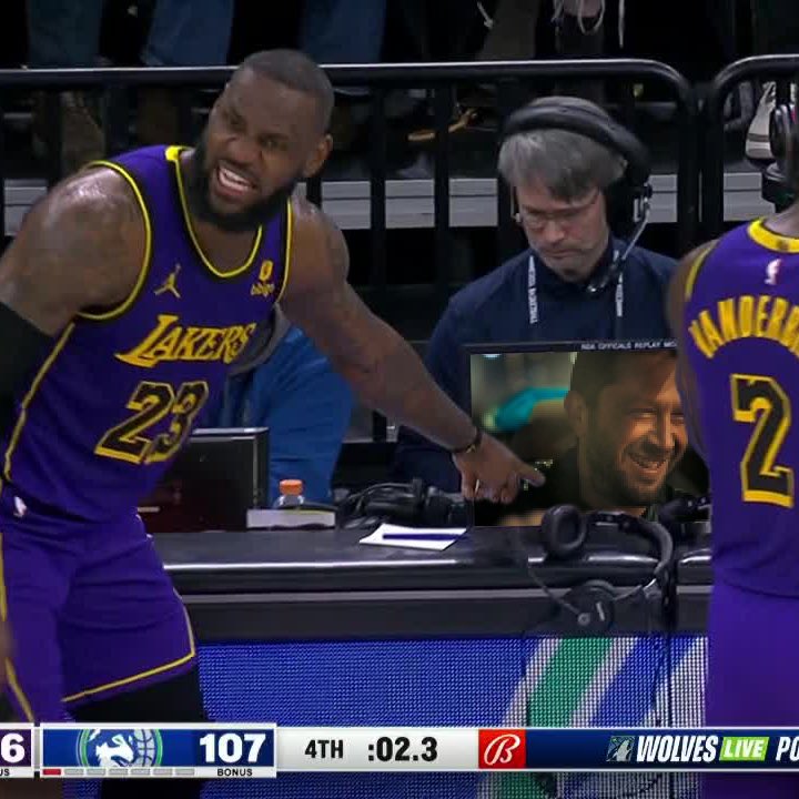 LeBron pointing to his favorite episode of TV this year