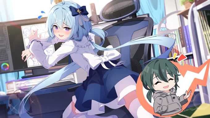 崩壊3rdのグレーシュ誕生日イラストを描かせていただきました! #崩壊3rd