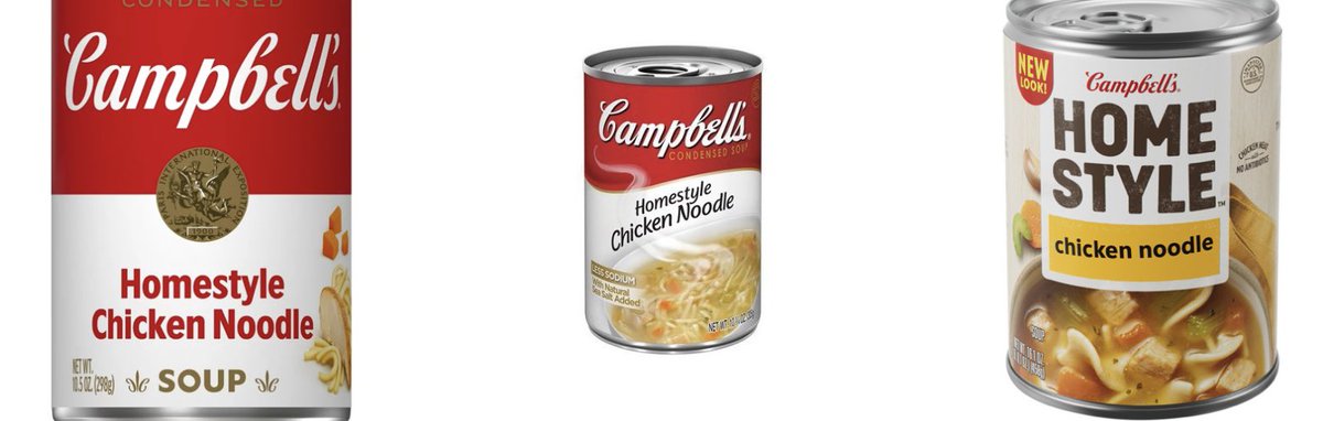 mattmaynard's tweet photo. @John_G_Dawes have you been watching this evolution of @CampbellSoupCo? I was shocked to see the far right in the store — I didn’t even recognize the brand! https://t.co/19pE7znj8Z
