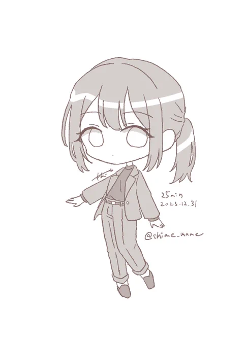 #きょうのりはびりもやし 1年の締めくくり!あんずちゃんで! いっぱい描けた年になりました  改めまして今年1年お付き合い下さりありがとうございました  またのきかいに再チャレンジもしたいな。いつかの目標