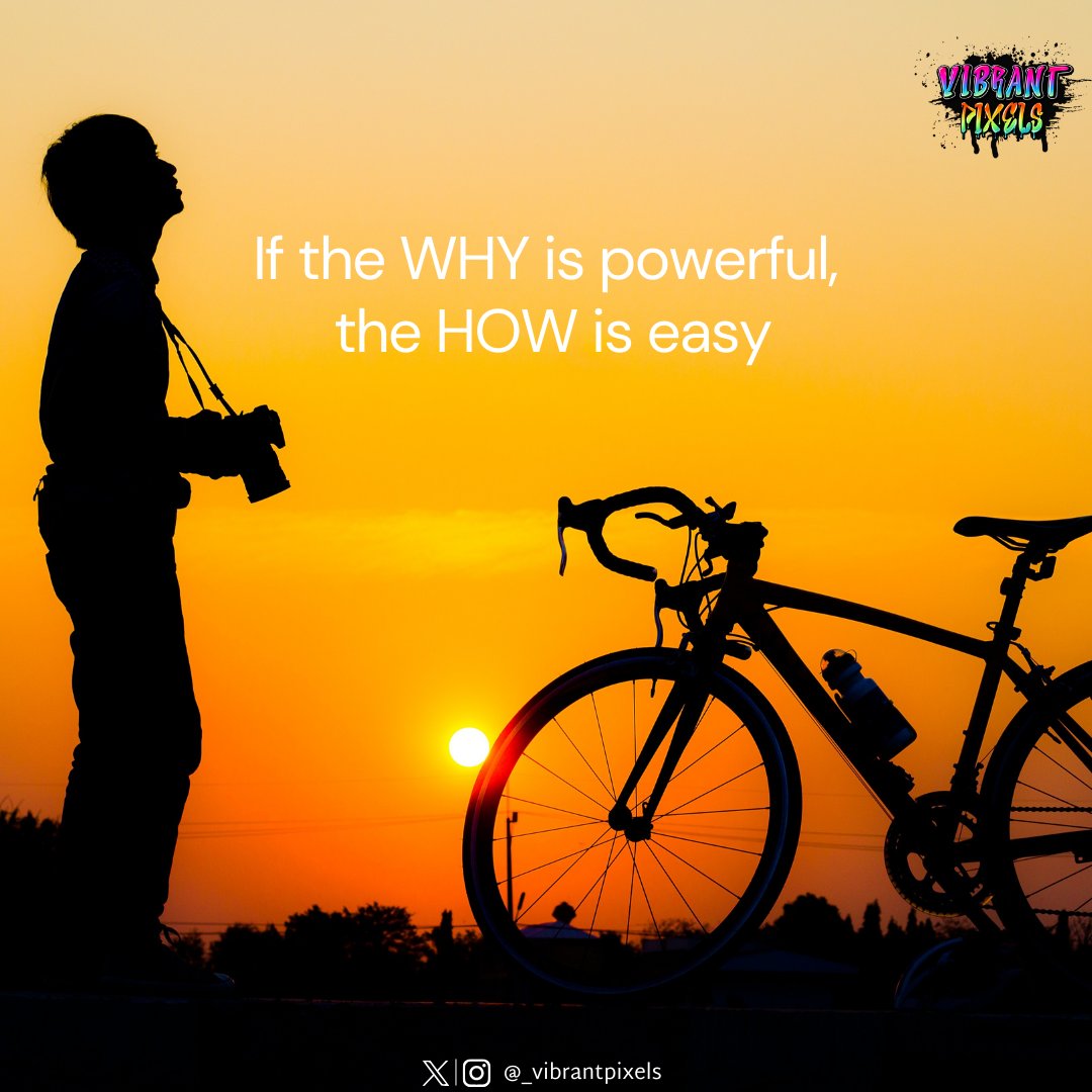 _vibrantpixels's tweet photo. Fuel your journey with a powerful 'why,' and witness the 'how' effortlessly fall into place. Purpose is the engine of ease. 🚀💡

#quotes #quoteoftheday #quotesdaily #quotestoliveby #motivationquotes #SuccessMindset #MorningMotivation  #vibrantpixels #PowerfulWhy #EffortlessHow https://t.co/hCqVhdQuPG
