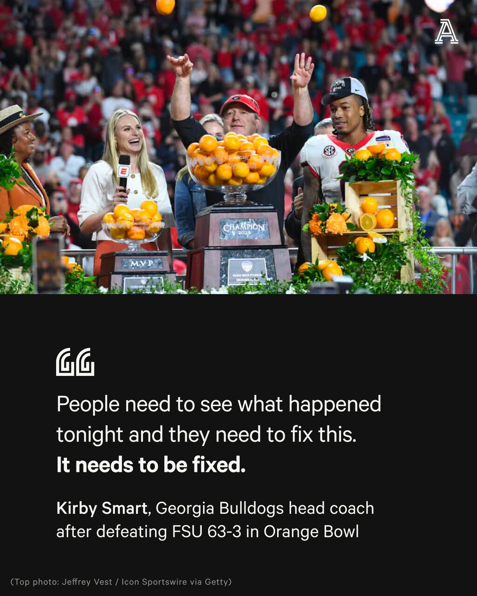 The Georgia Bulldogs deserve credit for taking the Orange Bowl seriously. But what took place was an embarrassment for college football writes @SethWEmerson. The expanded Playoff next year will help, but what about the non-Playoff bowl games? theathletic.com/5170615/2023/1…