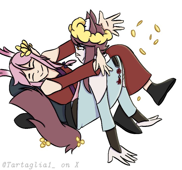 mako4shinraART's tweet image. #dragonfox artwork I made for @dabestestfishy for Christmas !!
#shenhua by me (foxian, right) and #huashen by @dabestestfishy (vidyahra, left)