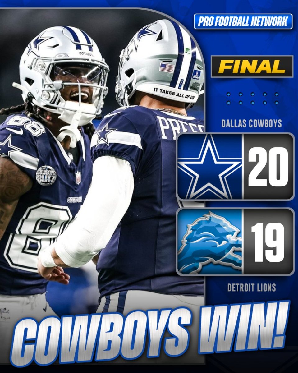 COWBOYS WIN! Cowboys defeat the Lions at AT&amp;T! Cowboys 20 vs Lions 19 ✭ #dallascowboys