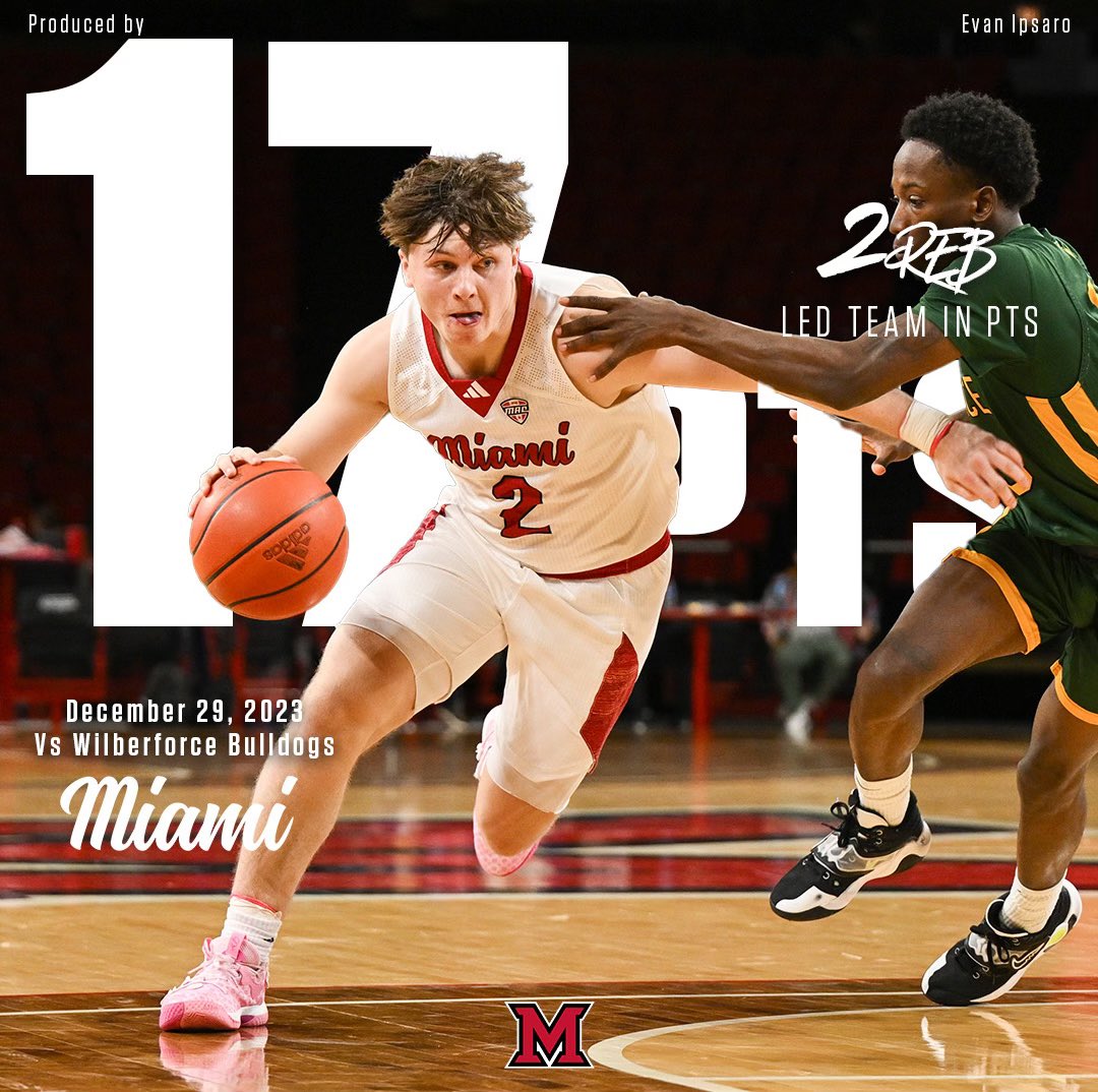 Miami Men’s Basketball (@MiamiOH_BBall) on Twitter photo 2023-12-31 04:29:47