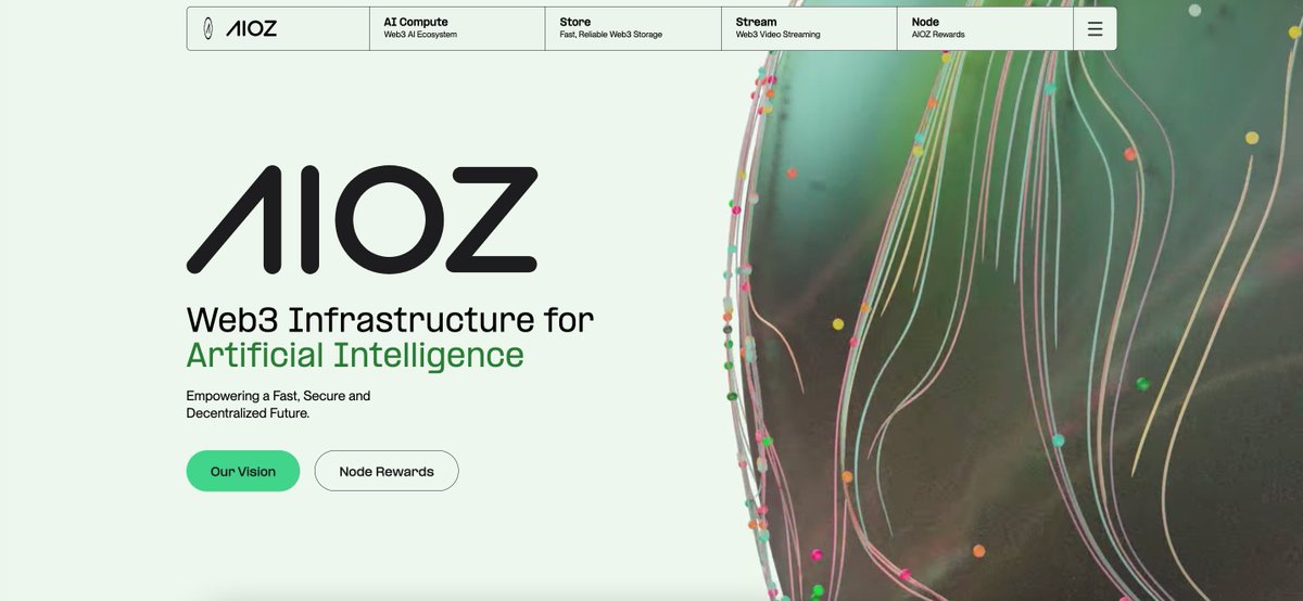 AI x dePIN is <a href="/AIOZNetwork/">AIOZ Network</a> 👇 
✅dePIN: alt L1 <a href="/cosmos/">Cosmos - The Interchain ⚛️</a> SDK chain for decentralized s3 compatible storage w/60k nodes worldwide
✅AI: 30 devs w/commercial AI experience bringing LLM infra
✅<a href="/Google/">Google</a> startup partner w/deep liquidity on <a href="/kucoincom/">KuCoin</a> + <a href="/coinbase/">Coinbase 🛡️</a>. Imagine the smell wen