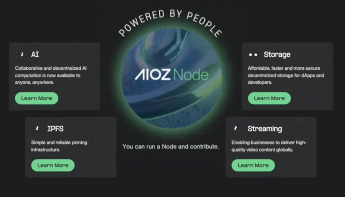 crypto_condom's tweet photo. AI x dePIN is @AIOZNetwork 👇 
✅dePIN: alt L1 @cosmos SDK chain for decentralized s3 compatible storage w/60k nodes worldwide
✅AI: 30 devs w/commercial AI experience bringing LLM infra
✅@Google startup partner w/deep liquidity on @kucoincom + @coinbase. Imagine the smell wen Bybit or some other asian exchanges lists it 👀