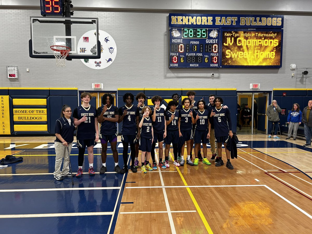 Congratulations to our JV team for winning the Ken-Ton Holiday Tournament!  This is their 7th consecutive championship under <a href="/SHCoach_Licata/">Michael Licata</a> <a href="/Devlcoach1/">Michael Licata</a> 
A special run!  
#FutureIsBright 
<a href="/SHCSDAthletics/">Sweet Home Athletics</a>
