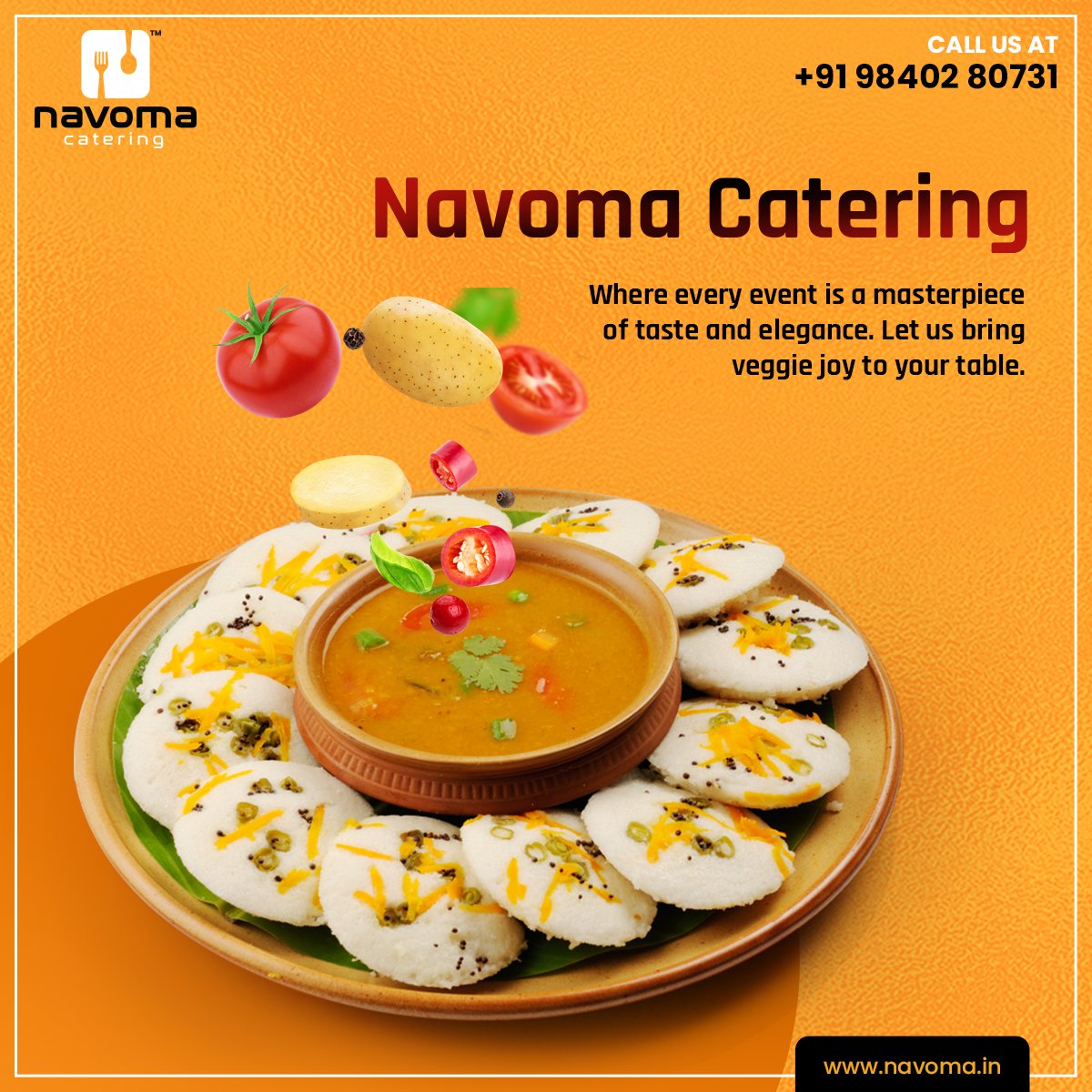 At Navoma Catering, our kitchen is a sanctuary of cleanliness and precision. 

Reach out to us at +91 98402 80731 for inquiries or visit navoma.in.

#NavomaCatering #CulinaryMagic #ExquisiteFlavors #QualityCuisine #UnmatchedTaste #EventCulinary #FoodSensation