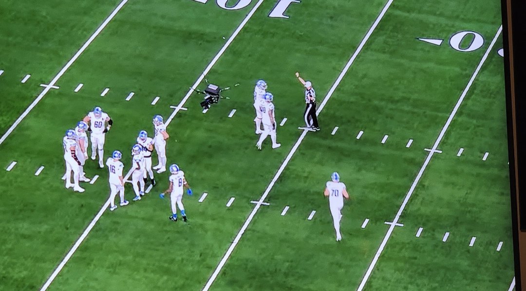 Right here, you see <a href="/__taylordecker/">Taylor Decker</a> not reporting. He's just talking to the official 
about what Christmas was like in Dallas as a kid.