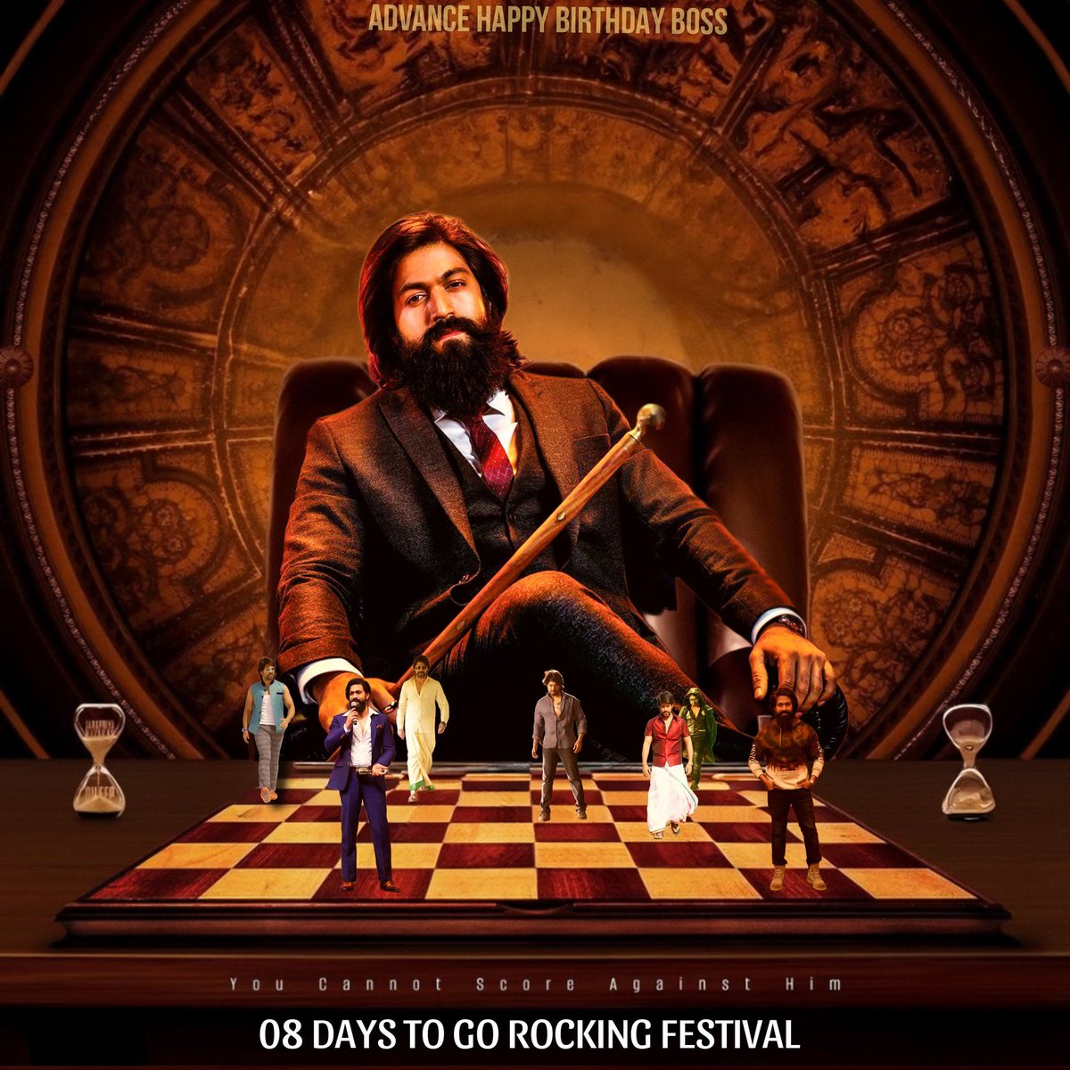 Yashfanspvgd's tweet photo. 8 days for rocking festival advance happy birthday boss @TheNameIsYash @TeamYashFC @YashTrends https://t.co/mnroAwCGAU
