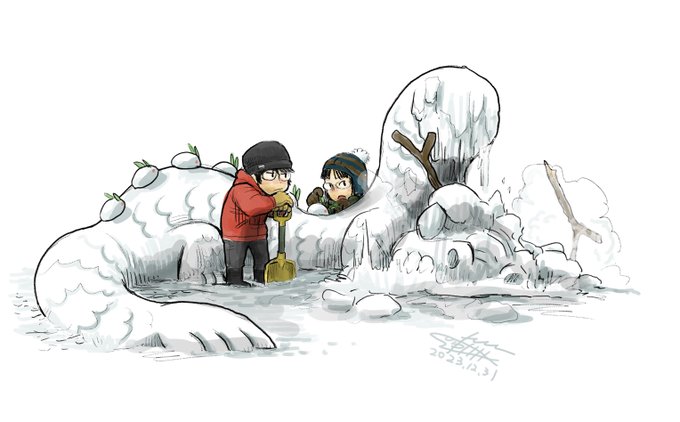 「snowman white background」 illustration images(Latest)