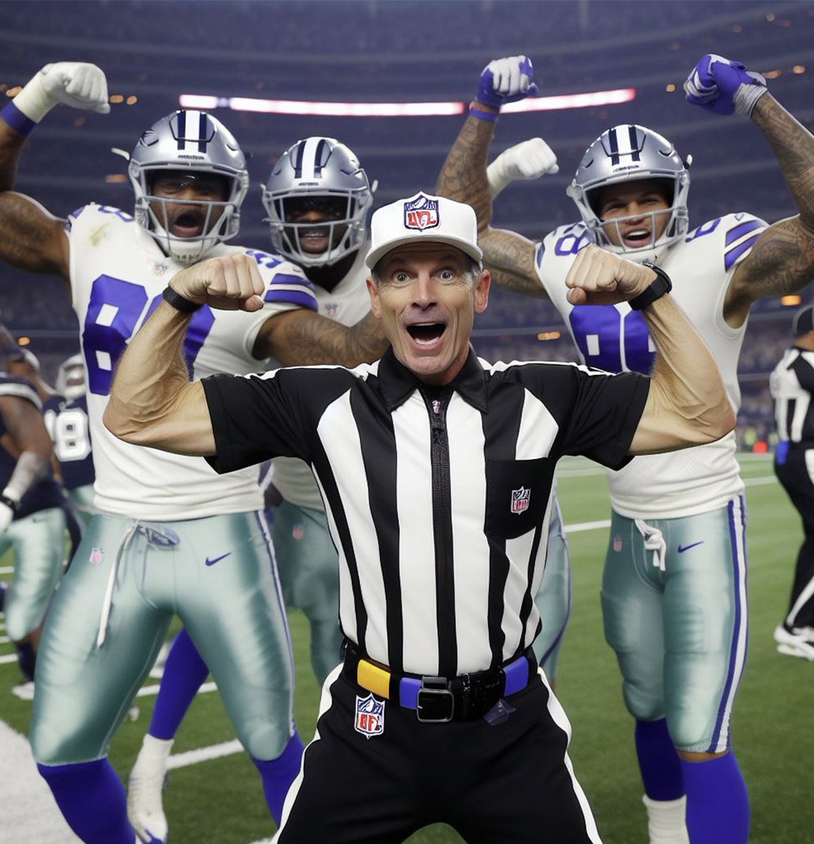 NFLMemes's tweet image. When the Cowboys choke but you save them with a completely made up penalty
