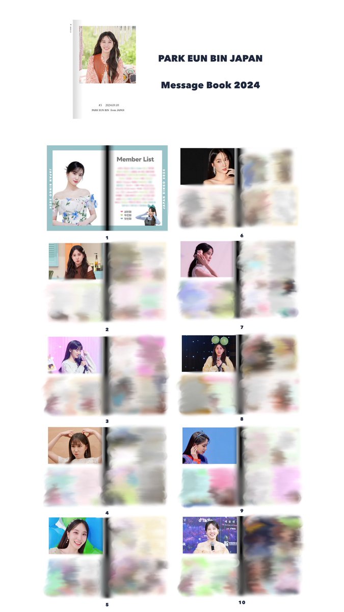 94eunbin_event's tweet photo. 第3弾 𝗠𝗲𝘀𝘀𝗮𝗴𝗲 𝗕𝗼𝗼𝗸 🐰🍀

【 メッセージブック 】
皆様からのメッセージ（11月募集）

【 アンケートブック 】
①11のアンケート結果
②#パクウンビンしか勝たん（11月実施）
③スローガン文句全候補（5/26サプライズ企画）
④#witheunbin （5/26 サプライズ企画） https://t.co/yU30V38pcr