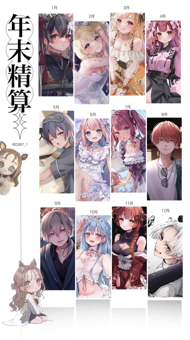 #2023年の絵を振り返る 
テンプレお借りしました!

今年も沢山ありがとうございました!
来年もよろしくお願いします🩵 