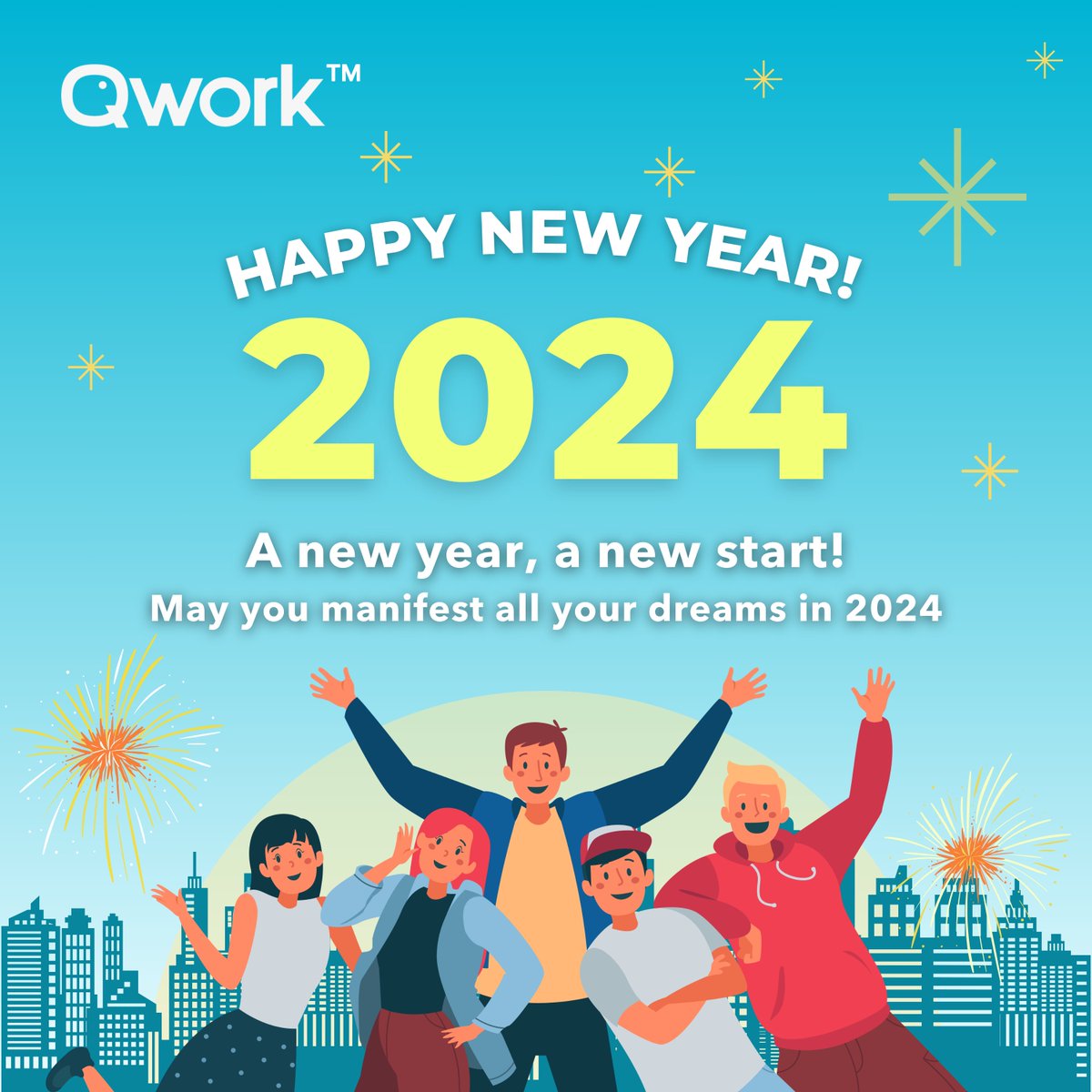 QworkMy's tweet photo. Whatever happened, new start always comes back. Happy New Year, everyone! 🌟

You've conquered a tough year &amp; it is time to look towards the future with optimism, but don't forget the memorable lessons learned in the year gone.

Let us welcome the year 2024! 🎉

#happynewyear https://t.co/7BnRvambeN