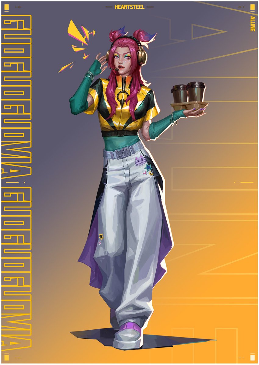 #LeagueOfLegends 
#leagueoflegendsart 
#LeagueOfLegendsFanArt 
#heartsteelfanart 
#alune #Aphelios 
“大明星们，咖啡外卖到啦”