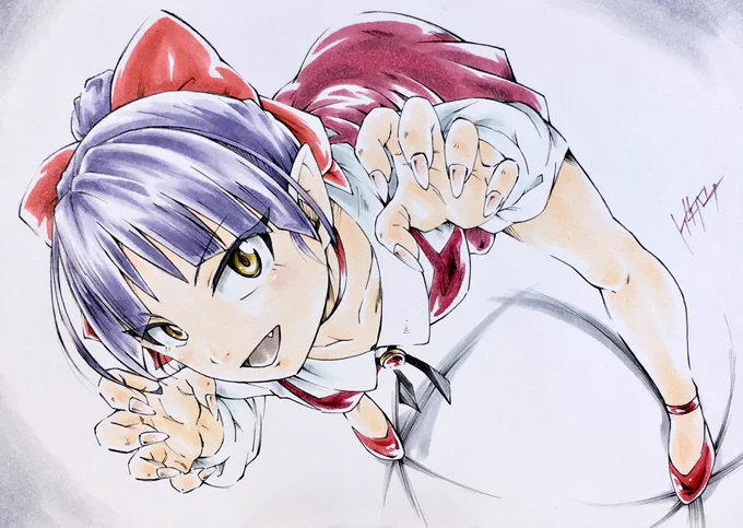 #2023年自分が選ぶ今年の4枚  墨絵を描くのが多い中、たま〜にイラストボードに描くイラストが楽しすぎました