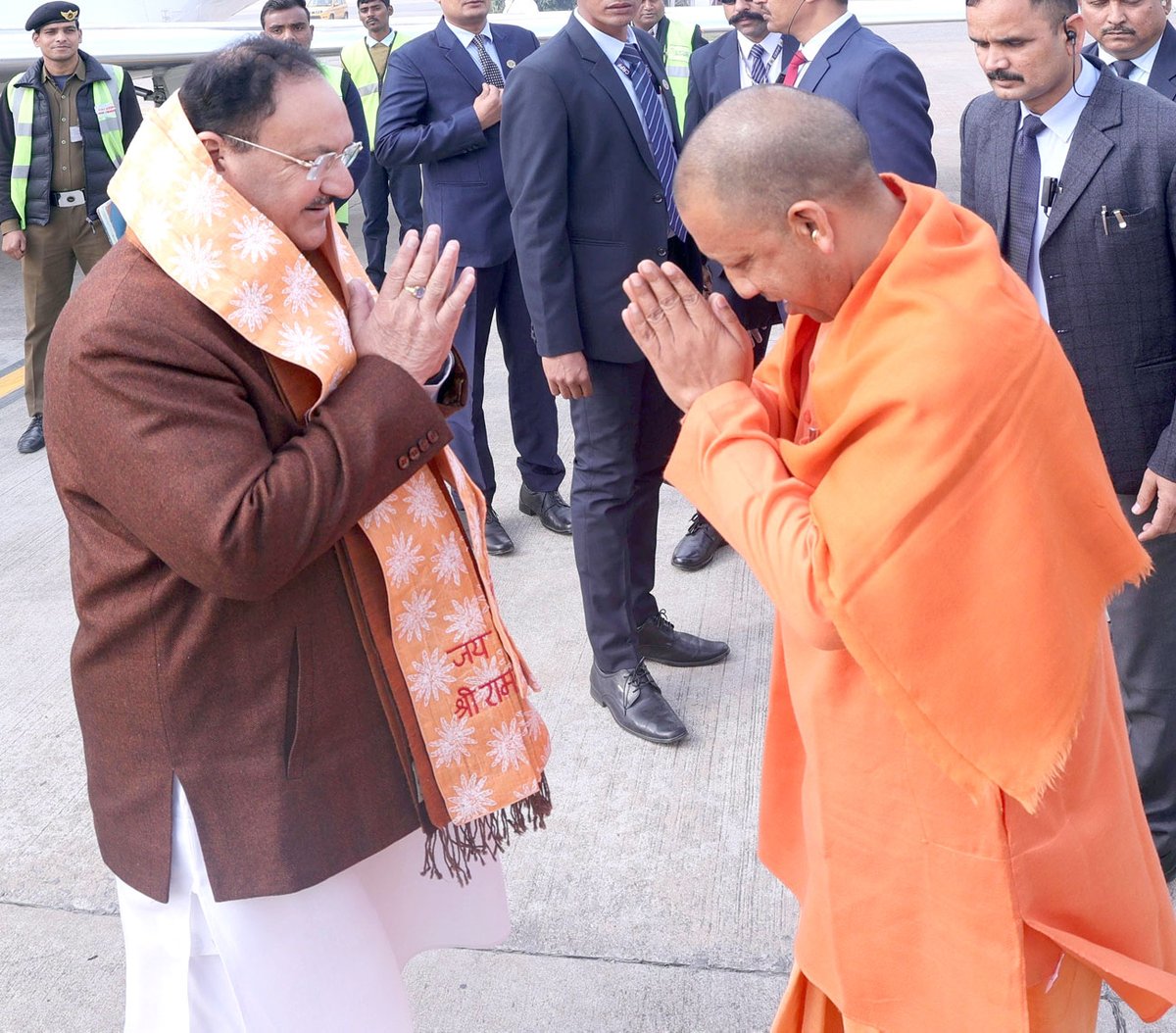 myogiadityanath's tweet photo. .@BJP4India के माननीय राष्ट्रीय अध्यक्ष श्री जगत प्रकाश नड्डा जी का निवेश और नवाचार की नव भूमि 'नए उत्तर प्रदेश' में हार्दिक स्वागत एवं अभिनंदन!

@JPNadda https://t.co/eaxEoNkz8b