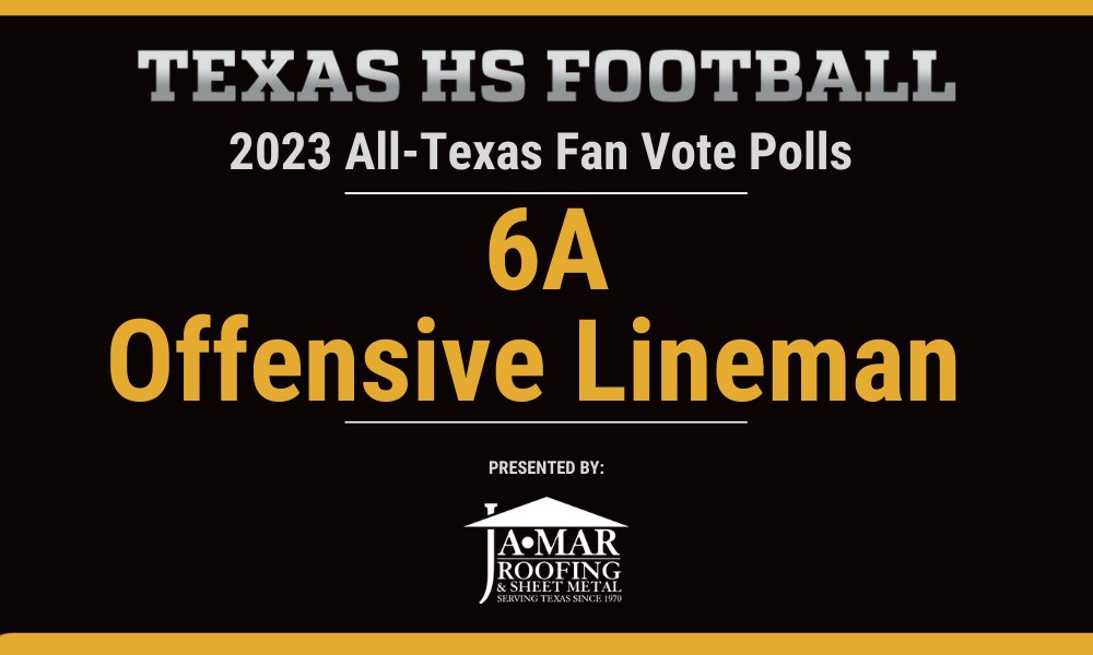 texashsfootball's tweet photo. Vote for the 6A Offensive Lineman of the Year

Vote Here: https://t.co/GMCSe3N4Kp https://t.co/xLhGCZq50Y