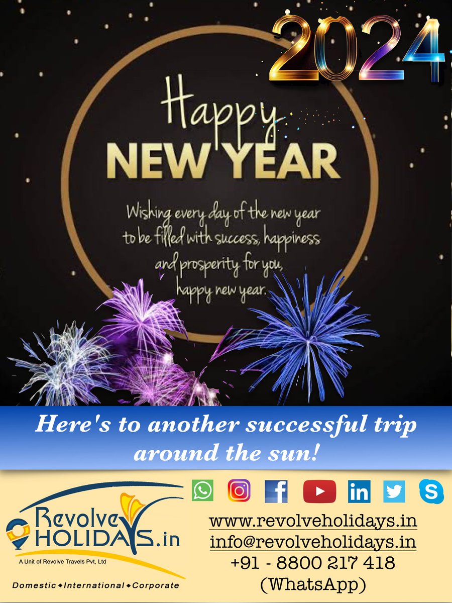 REVOLVEHOLIDAYS's tweet photo. In the spirit of the NY24, we express our deepest gratitude for being an integral part of the RTPL family. Your trust and support have fueled our passion to craft extraordinary travel experiences. Together, let's turn the page to 2024 and write a narrative filled with excitement. https://t.co/V9Tv863F18