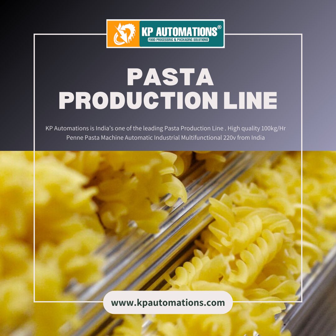KpAutomations55's tweet photo. Our multifunctional pasta production line has always featured high technology, reliability, and flexibility in order to ensure not only the production of traditional shapes but also special shapes by means of cutting devices and additional advance machines.
.
.
.
.
#pastaline https://t.co/UnBxQJmPfu